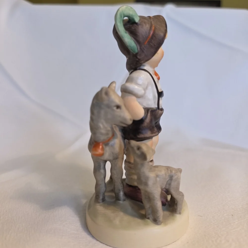Vintage Goebel Hummel Little Goat Herder Charming Boy w Goats Figurine TMK 6